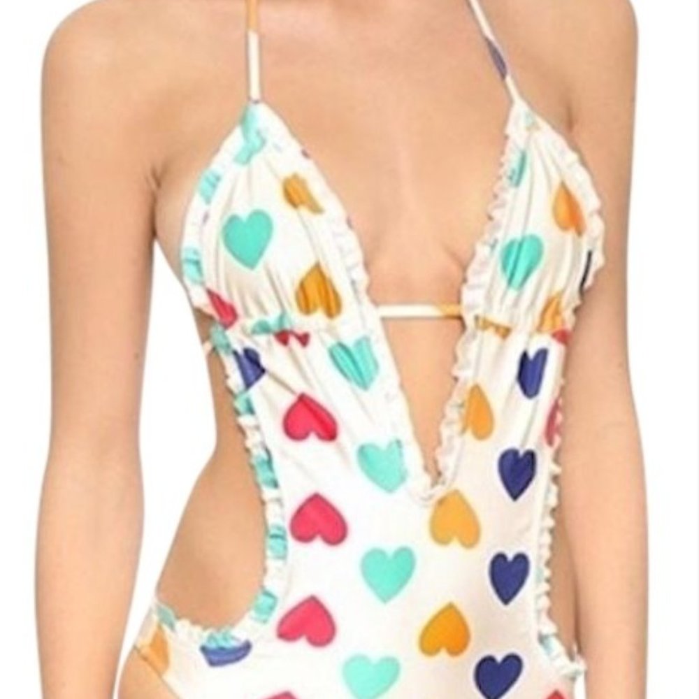 Wildfox Vintage Hearts Monokini